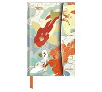 N NEUMANNVERLAGE Agenda de poche japonais 2025 avec fermeture magnétique et ruban marque-page, poche pour carte de visite, 10 x 15 cm