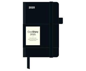 N NEUMANNVERLAGE Agenda semainier 2025 noir 2025, 9 x 14 cm, avec banderole et ruban marque-page, poche pour carte de visite, aperçu de l'année et du mois