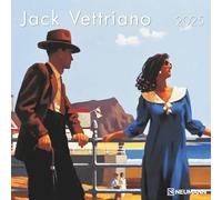 N NEUMANNVERLAGE - Jack Vettriano 2025 Broschürenkalender, 30 x 30 cm, Wandkalender mit Abbildungen von Jack Vettriano, Mondphasen, viel Platz für Notizen und internationale Feiertage/Kalendarium
