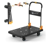 N&S Juvyig Chariot de Transport Pliable à Une Main 200 kg Jaune Petite Taille