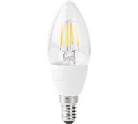 Ampoule à Filament Connectée Wi-Fi LED 5W 400lm E14 en Forme de Bougie Transparent