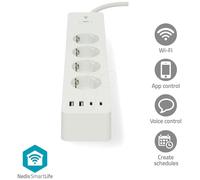 N WIFIP313FWT - Bloc multiprise WLAN commutable, 4 prises, 4 x USB