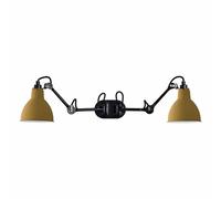 Lampe Gras N204 Applique Murale Double Mat Noir et Mat Jaune