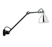Lampe Gras N304 L40 Applique Murale Noir Mat & Chrome Câblé