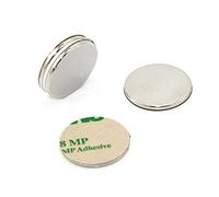 N42 Aimant Adhésif Néodyme Pour Les Arts, L'Artisanat, la Fabrication de Modèles, Le Bricolage, Les Passe-Temps et L'Emballage - 25mm dia x 2mm D'Épaisseur - 3,5kg de Traction - Nord - Pack de 40