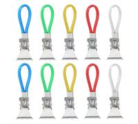 Naapesi 10 Pièces Pinces à Serviettes, Pince à Torchon en Métal, Pinces à Torchons de Cuisine de Couleur, Clips Porte-Torchon avec Boucl, Pince à Suspendre en Tissu pour Salles de Bains (5 Couleurs)