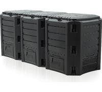 NABBI Composteur de jardin IKLM1200C 1200 l - Noir