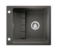 NABER 1091012 Evier à encastrer à fleur PickUP F avec garniture à excentrique rotative Premium, à partir d'une largeur d'armoire de 600 mm, céramique, ardoise