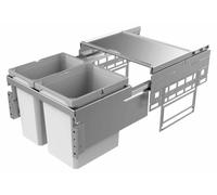 NABER 8012400 Collecteur de déchets 27,5 (12+15,5) litres COX® BASE 360 K/500-2 sans couvercle gris clair, H 360 mm
