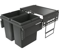 NABER 8013308 Collecteur de déchets 56 (2x28) litres Cox® Base 460 S/600-2 anthracite, H 460 mm