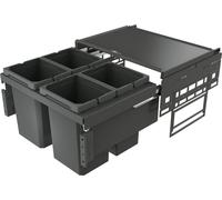 Naber 8013316 Collecteur de déchets Cox® Base 360 S/600-4 sans couvercle anthracite / largeur d'armoire 60 cm