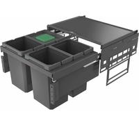 Naber 8013317 Collecteur de déchets Cox® Base 360 S/600-4 avec couvercle anthracite / largeur d'armoire 60 cm