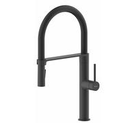 NABER Armatur SERVIZIO VIREO 6, finition noire mate, avec douchette orientable / robinet de cuisine / mitigeur à un levier