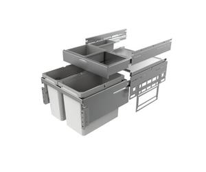 Naber, Cox® Base 1T 500-2 avec Base-Board. Collecteur de déchets, gris clair, hauteur 460 mm - poubelle