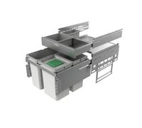 Naber, Cox® Base 1T 500-3 avec Base-Board. Collecteur de déchets, avec biod., gris clair, hauteur 460 mm - Poubelles