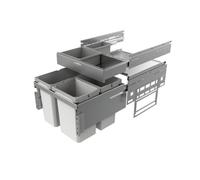 Naber, Cox® Base 1T 500-3 avec Base-Board. Collecteur de déchets, gris clair, hauteur 460 mm - poubelle