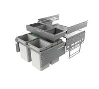 Naber, Cox® Base 1T 600-4 avec Base-Board. Collecteur de déchets, avec biod., gris clair, hauteur 460 mm - Poubelles