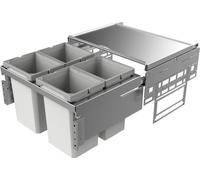 Naber, Cox® Base 1T 600-4. collecteur de déchets, gris clair, hauteur 360 mm - poubelles