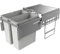 Naber, Cox® Base 2T 450-2. Collecteur de déchets, gris clair, hauteur 460 mm - Poubelles