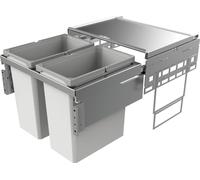 Naber, Cox® Base 2T 600-2. Collecteur de déchets, gris clair, hauteur 460 mm - Poubelles