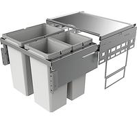 Naber, Cox® Base 2T 600-3. Collecteur de déchets, gris clair, hauteur 460 mm - Poubelles