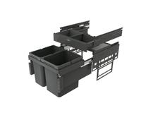 Naber Cox® Base 360 K/500-2 avec Base-Board, collecteur de déchets pour tiroirs à casseroles, sans couvercle anthracite