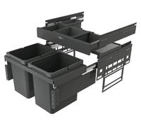 Naber Cox® Base 360 K/600-2 avec Base-Board, collecteur de déchets pour tiroirs à casseroles, sans couvercle anthracite, H 460 mm 8013802
