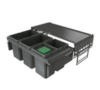 Naber Cox® Base 360 S/900-4, Collecteur de déchets pour tiroirs à casseroles, avec couvercle anthracite, H 360 mm