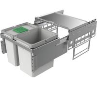 Naber, Cox® Base K1 500-2. collecteur de déchets, avec biode, gris clair, hauteur 360 mm - Poubelles