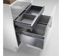 Naber, Cox® Base K1 600-2 avec Base-Board. Collecteur de déchets. gris clair, hauteur 460 mm - poubelle
