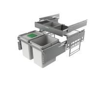 Naber, Cox® Base K1 600-2 avec Base-Board. Collecteur de déchets, m. Biod., gris clair, hauteur 460 mm. - Poubelle