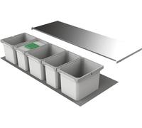Naber, Cox Box 1T 1200-5 N40. Collecteur de déchets, avec couvercle gris clair - Poubelle