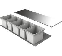 Naber, Cox Box 1T 1200-5 N40. Collecteur de déchets, gris clair - Poubelle