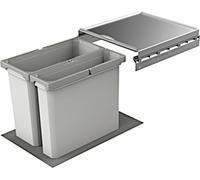 Naber Cox® Box 2T 400-1. Collecteur de déchets, gris clair. - Poubelle