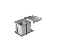 Naber Cox® Box 2T 450-3. Collecteur de déchets, avec couvercle gris clair. - Poubelle