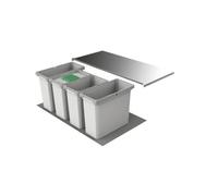 Naber Cox® Box 2T 900-4. Collecteur de déchets, avec couvercle gris clair. - Poubelle