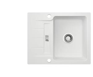 Naber Evier à encastrer céramique à fleur LineUP 2F blanc mat