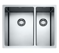 Naber Evier à encastrer Corno Piu largeur d'armoire 60 cm PFU11 acier inox bassin à gauche 1013121