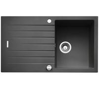 NABER Evier ANGOLA 100 en LAVA avec vidage rotatif chromé / Evier à poser / largeur d'armoire 50 cm