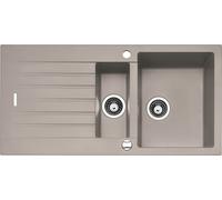 NABER Evier ANGOLA 150 en CONCRETE avec vidage rotatif chromé / Evier à poser / largeur d'armoire 60 cm