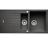 NABER Evier ANGOLA 150 en LAVA avec vidage rotatif chromé / Evier à poser / largeur d'armoire 60 cm