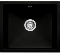 NABER Evier SINGOLI 600 en NERO ASSOLUTO avec excentrique rotatif / Cin-Nagranit / soubassement