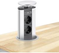 Naber Evoline® Port-USB, couvercle argenté 8031148