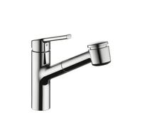 Naber KWC Robinet de cuisine Luna E2 avec douchette extractible chromé basse pression
