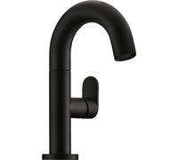 NABER Mitigeur monocommandé Sottile 1 bain en noir mat avec bec fixe / Mitigeur de lavabo / haute pression