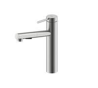 NABER Robinet NAMOR 2 en INOX brossé avec bec de douche orientable / Robinet de cuisine / Mitigeur monocommande