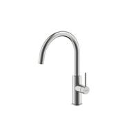 NABER Robinet NAMOR 5 en INOX brossé avec bec fixe orientable / Robinet de cuisine / Mitigeur monocommande