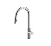 NABER Robinet NAMOR 6 en INOX brossé avec bec de douche orientable / Robinet de cuisine / Mitigeur monocommande