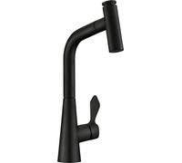 NABER Robinet UMORE 2 en noir mat avec bec extractible / Robinet de cuisine / Mitigeur monocommande