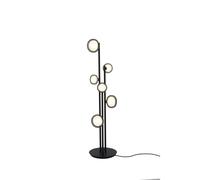 Nabila 552.66 Lampadaire Noir Mat/Chrome Noir avec Verre Fumé